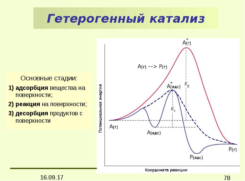 Презентация гетерогенный катализ