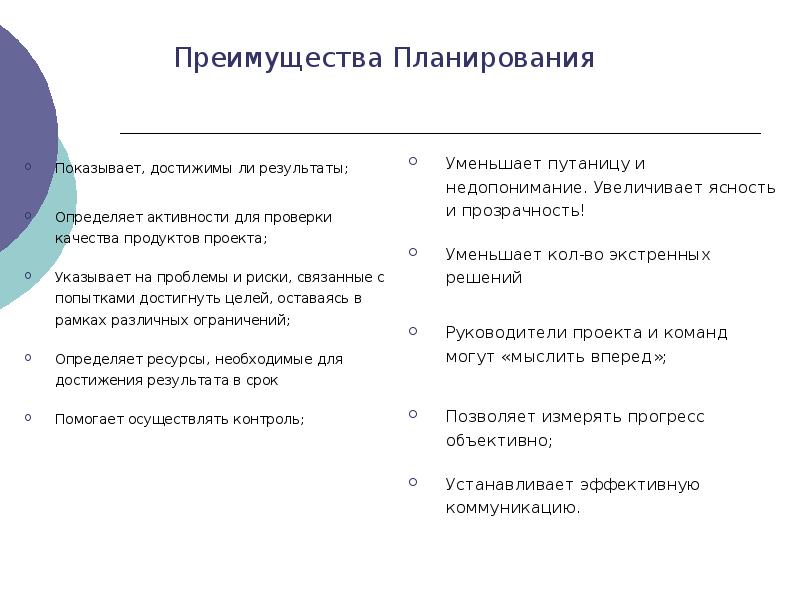 Список преимуществ. Преимущества планирования. Планирование преимущества и недостатки. Преимущества планирования в менеджменте. Выгоды планирования.