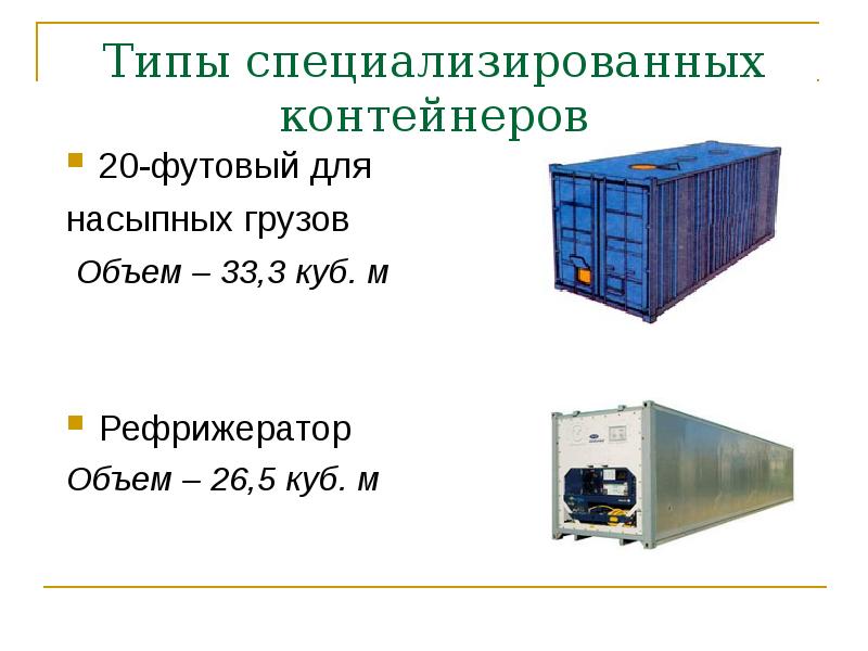 Контейнерные перевозки презентация