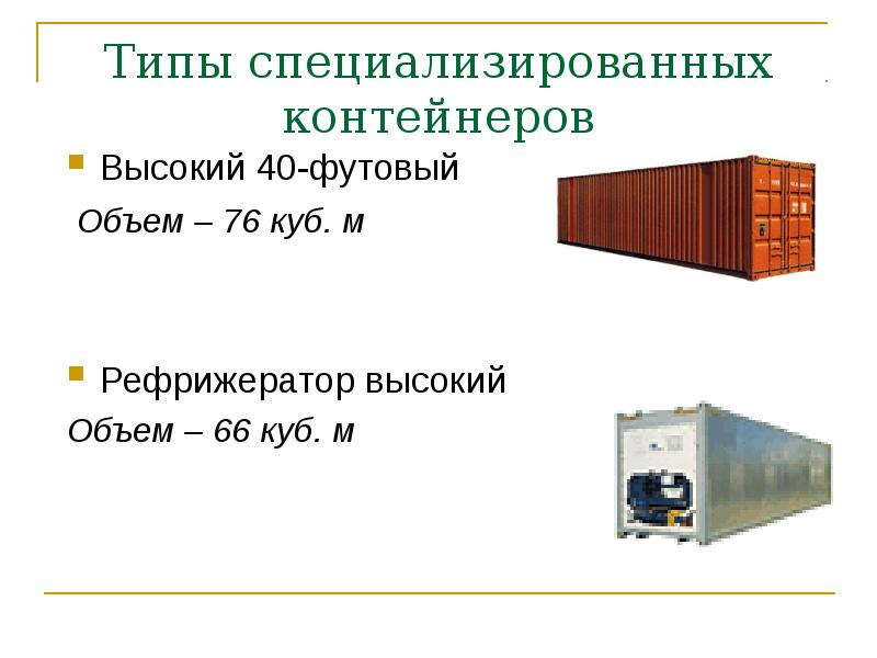 Контейнерные перевозки презентация