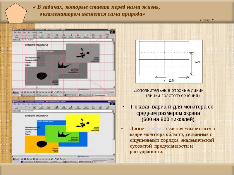 Золотое сечение в науке проект