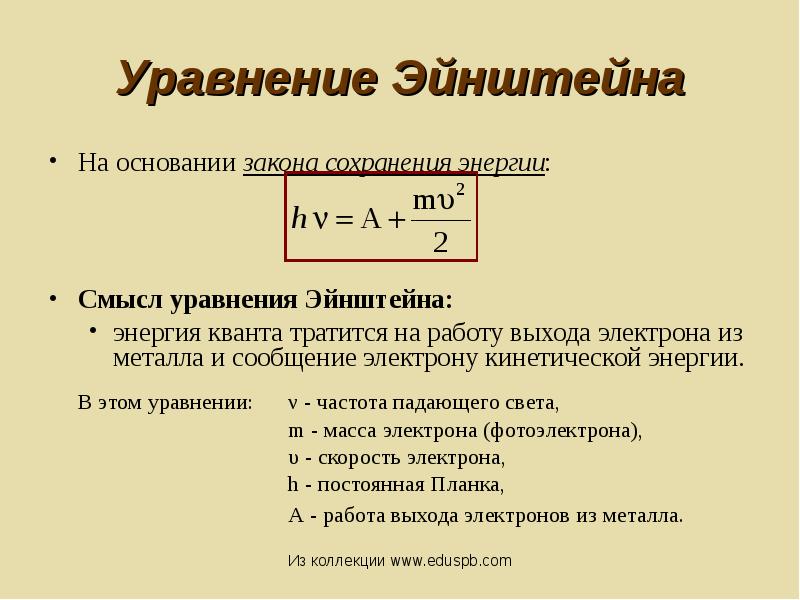 Смысл уравнения