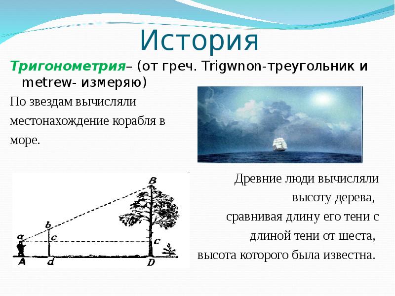 История тригонометрии презентация