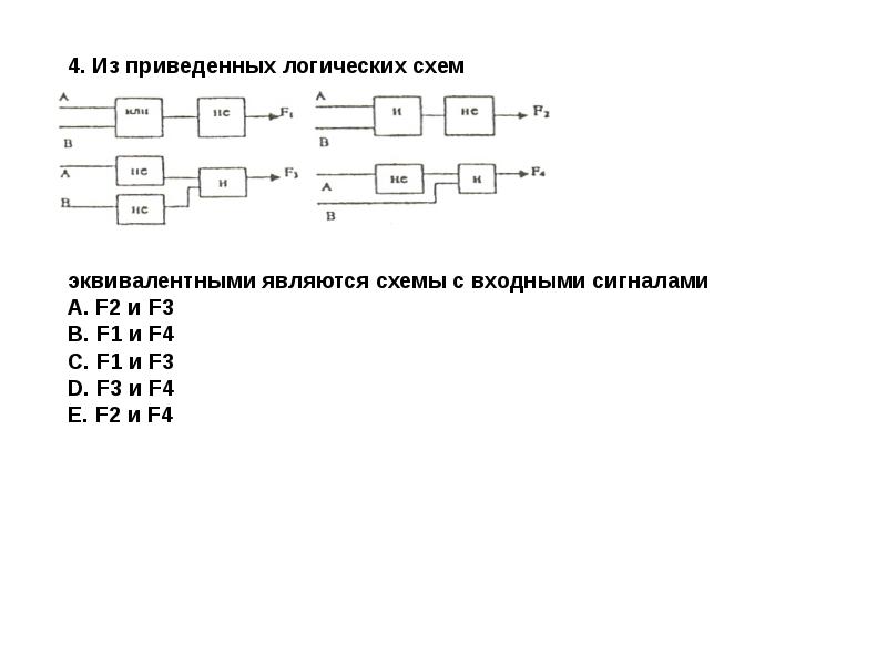 Найдите значение выходного сигнала в приведенной схеме если а 1 и в 0