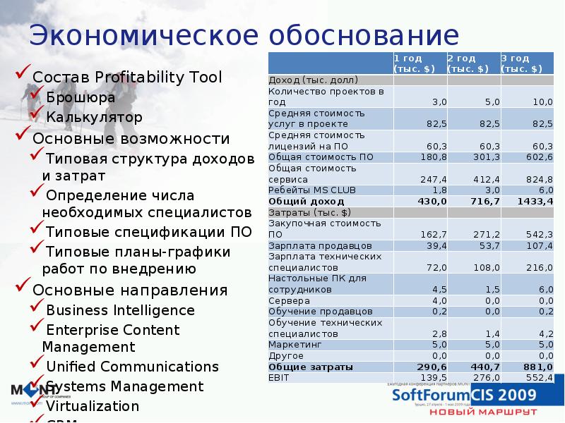 Бизнес план технико экономическое обоснование