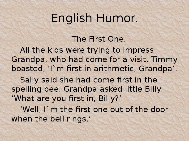 Салли на английском. English humour.