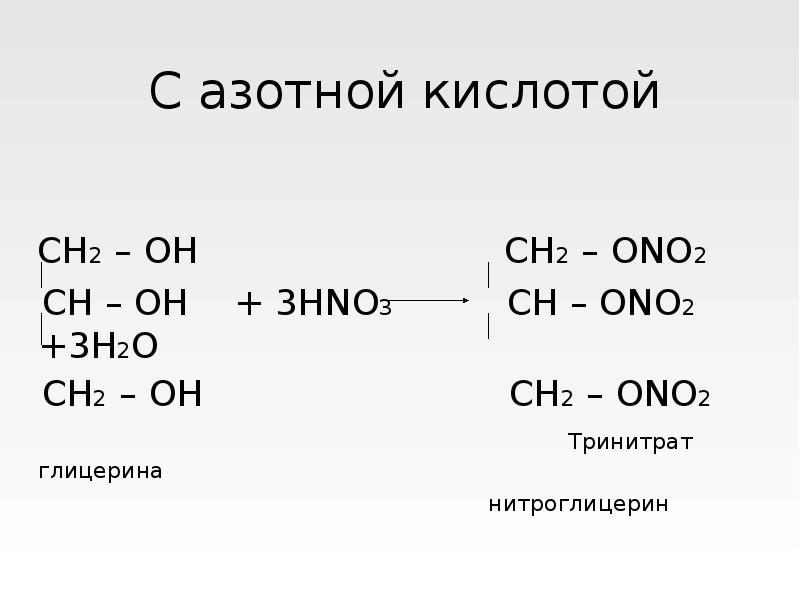 Кислота и глицерин