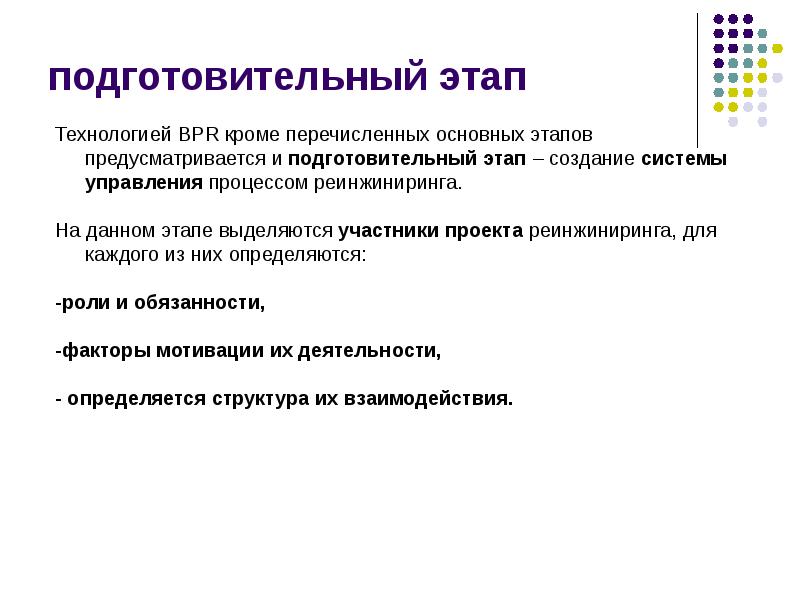 подготовительный этап подготовительный этап