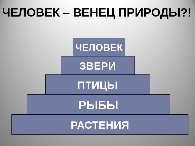 Человек венец природы за и против