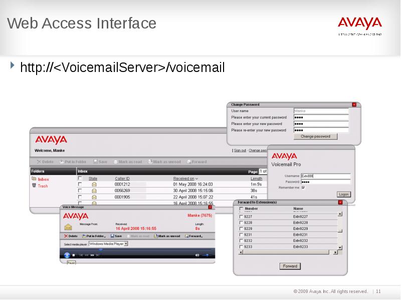 Access interfaces. Веб Интерфейс Avaya. Веб Интерфейс access. Веб Интерфейс весоизмерения. Avaya embedded Voicemail флешка.