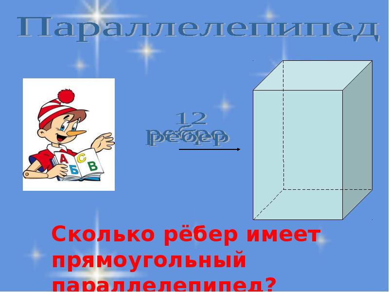 Сколько сторон имеет прямоугольник. Сколько ребер имеет прямоугольный параллелепипед?.