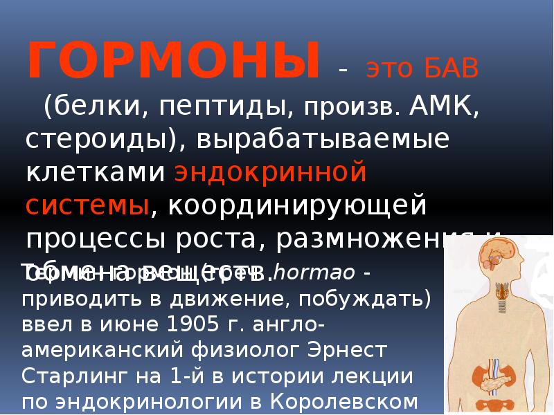 Презентация гормоны биология