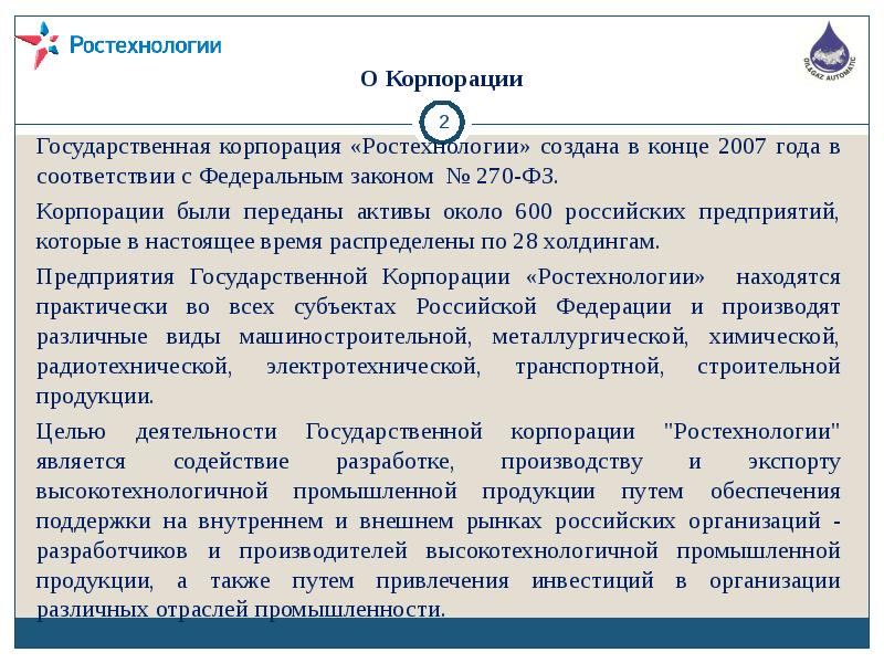 Государственная корпорация презентация