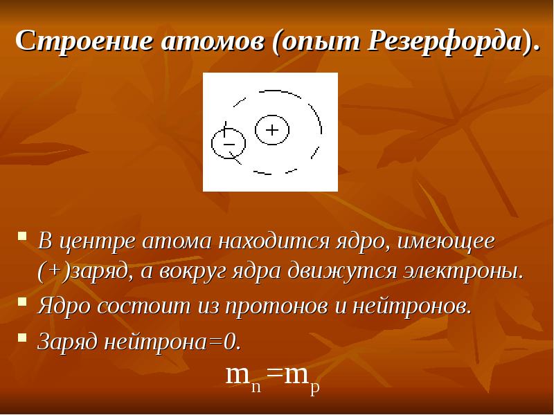 Ядро имеет заряд. Строение атома Резерфорда. Опыт Резерфорда заряд ядра. Заряд ядра атома.