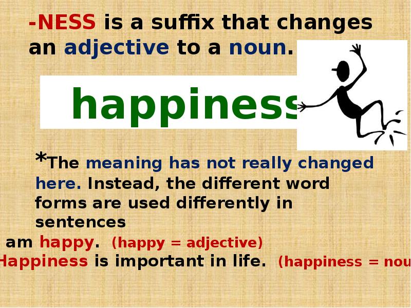 Word formation ness ment. Word formation. Forming nouns ness and ment правило. Ness suffix words. суффиксы able ness.
