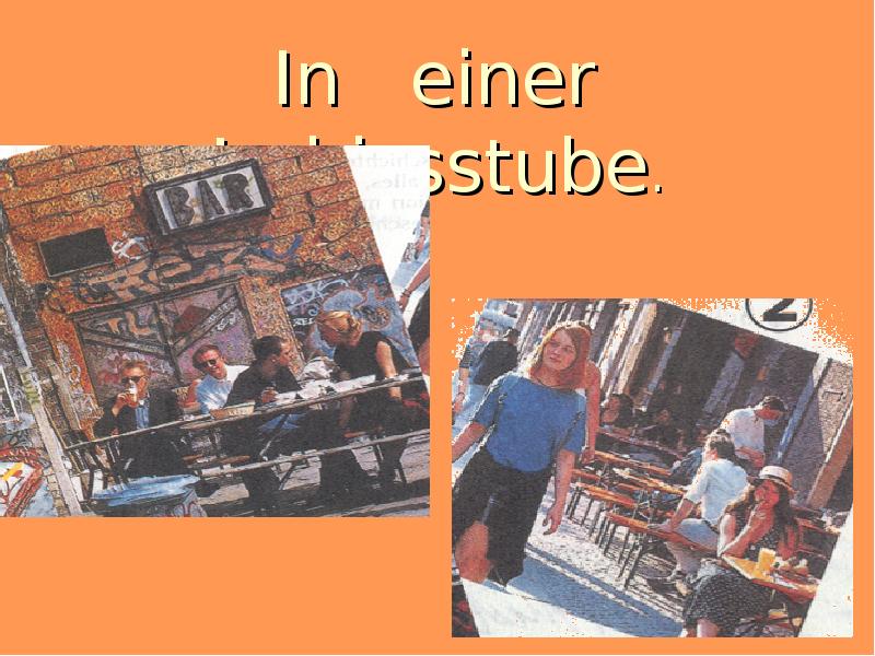 In  einer Imbissstube.