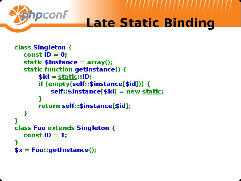 Php static function