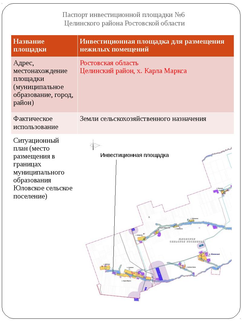 Карта целинского района