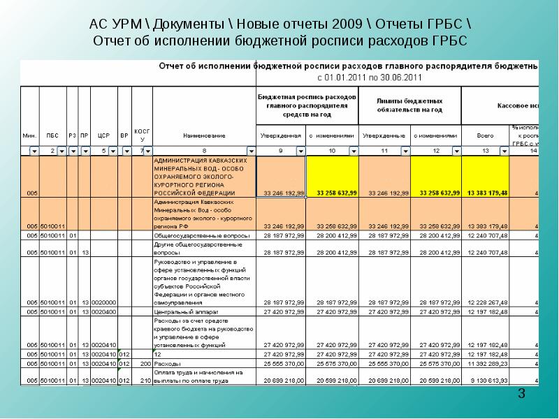 Отчет по исполнению бюджета образец