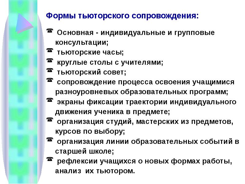 Документация соответствующая тьютору