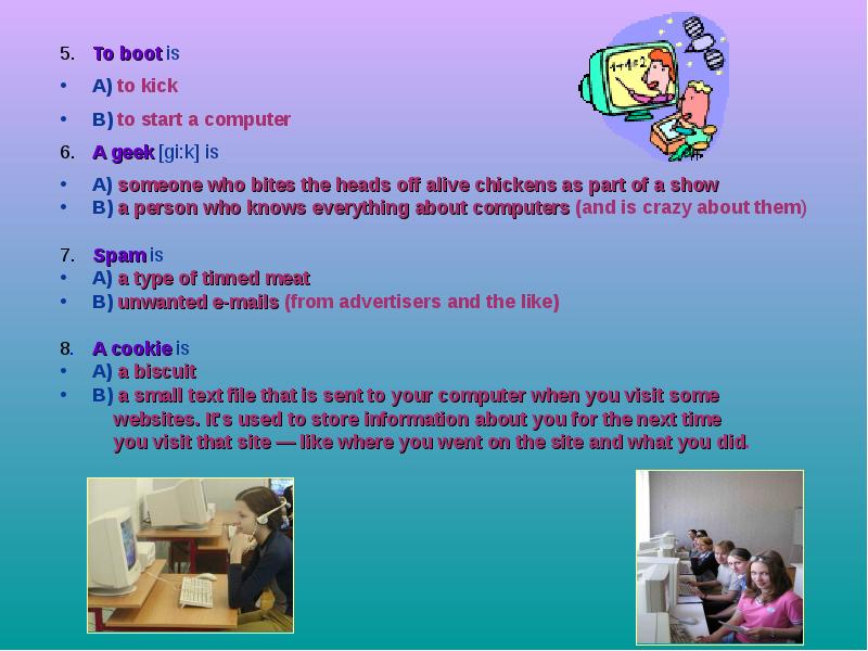 5. To boot is
5. To boot is
A) to kick
B) to 5. To boot is
5. To boot is
A) to kick
B) to