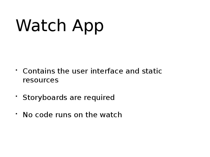 Apple Watch Development