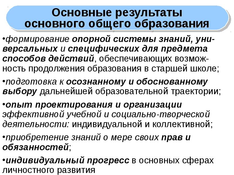 Общий итог. Общее образование системные знания. Целевая установка в сфере общего образования. Результаты правового воспитания сформированность. Способы формирования образованных людей для государственных нужд.