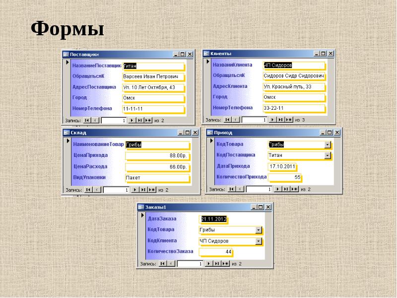 База данных курсовой проект