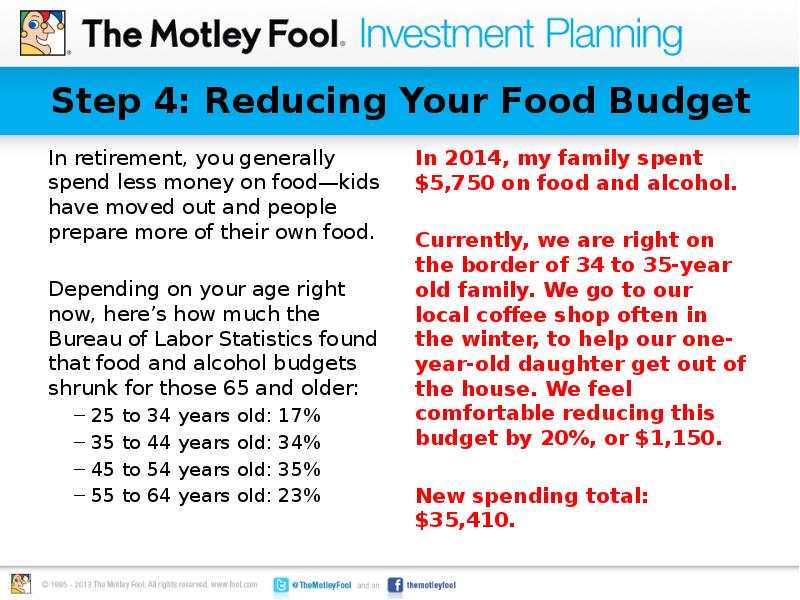 Step 4: Reducing Your Food Budget
In retirement, you generally spend Step 4: Reducing Your Food Budget
In retirement, you generally spend