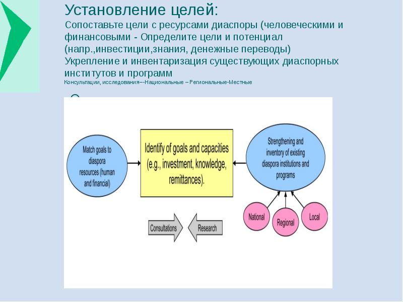 Структура диаспоры. Цели диаспоры. Укрепление связей с местным сообществом. Укрепление связей Вузей с работодателями. Mecanismele.