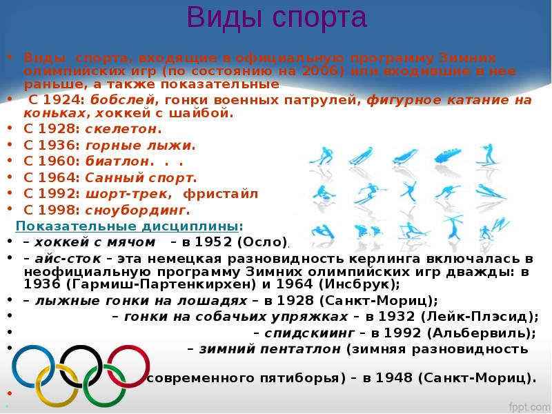 В лыжных гонках участвуют 7. Программа Олимпийских игр. Виды спорта входящие в программу зимних Олимпийских игр. Дисциплины зимних Олимпийских игр. Программа зимних Олимпийских игр.