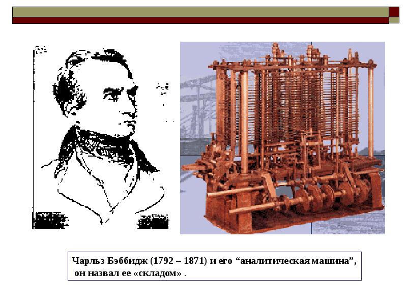 Какой ученый в xix веке разработал проект аналитической машины
