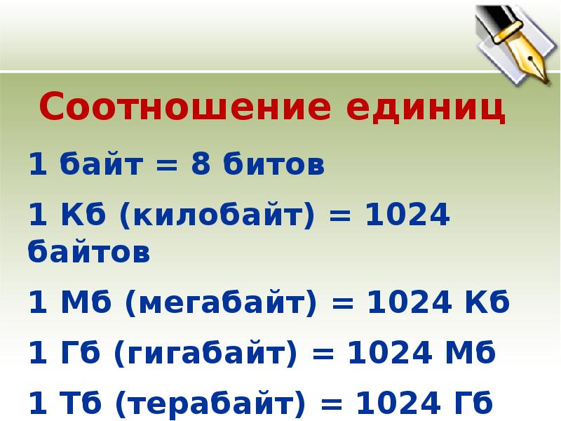 11 гб 1024. 1 Бит 1 байт 1 КБ 1 МБ 1 ГБ 1 ТБ. 1 Байт= 1 КБ= 1мб= 1гб. Информатика 8 класс единицы биты байты. Соотношение единиц информации.