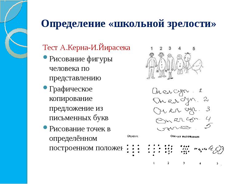 Методика керна йирасека готовность к школе