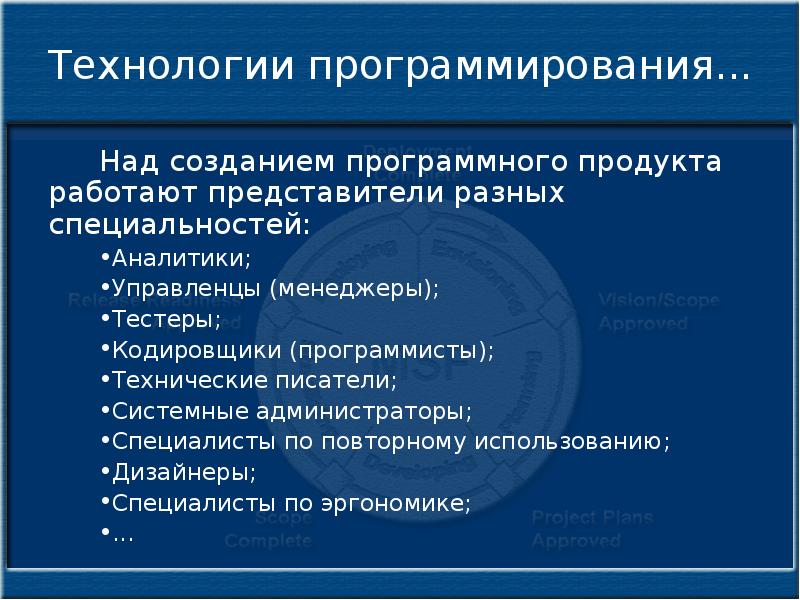 Технологии программирования презентация