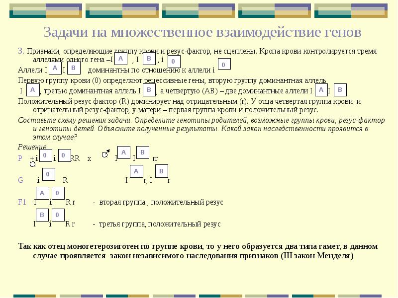 Признаки определяющие группу