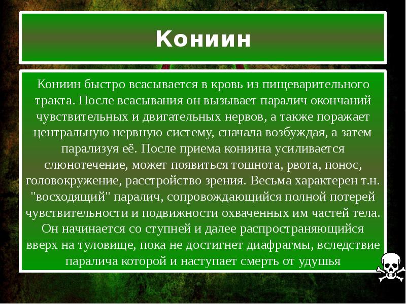 А также поражен. Алкалоид кониин. Кониин отравление. Конин формула. Кониин формула.