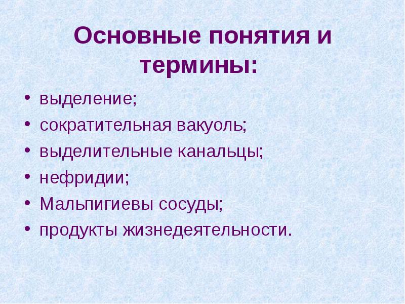 Выделите термины