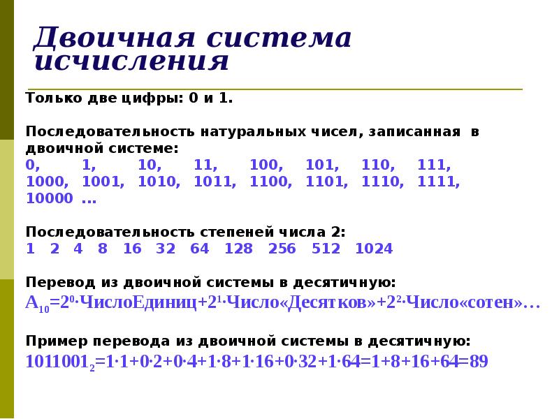 Калькулятор двоичной системы