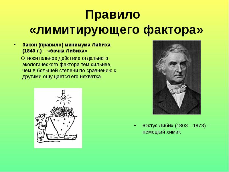 Закон факторов. Юстус Либих лимитирующий фактор. Бочка Либиха и лимитирующие факторы. Закон ограничивающего фактора Либиха. Закон ограничивающего фактора (закон минимума Либиха.).