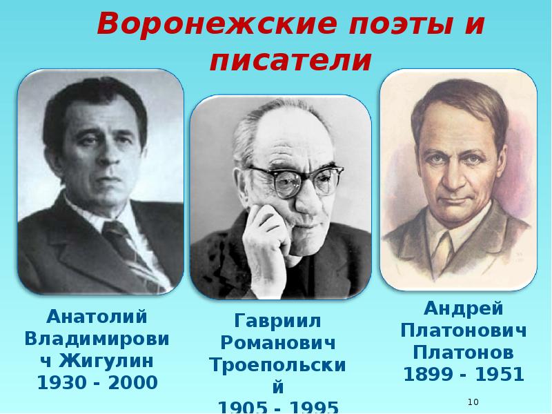 Какие поэты родились в воронеже. Воронежские Писатели. Писатели и поэты Воронежа. Воронежские Писатели и поэты.