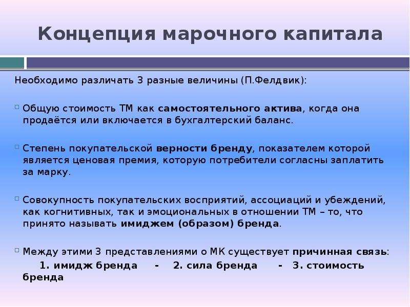 Концепция стоимости капитала презентация