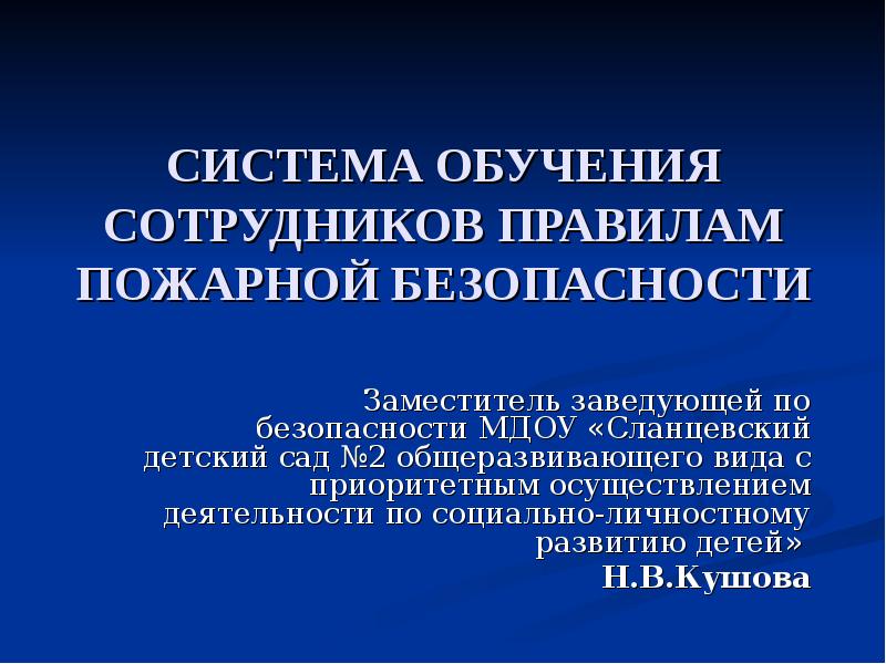 Заместитель директора школы по безопасности вакансии. Обучение сотрудников правилам безопасности.