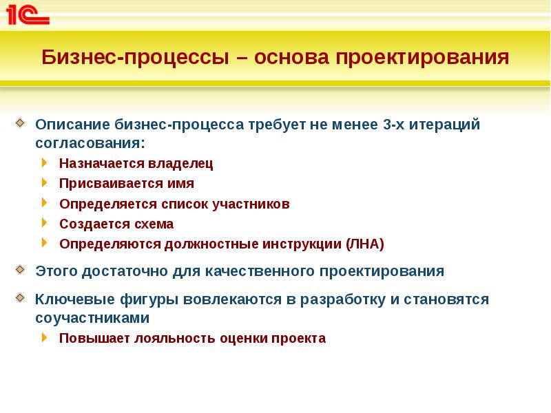 Основа процесса. Основы проектирования бизнес-процессов. Принципы проектирования бизнес-процессов. Описание услуги проектирования. Деловое описание.