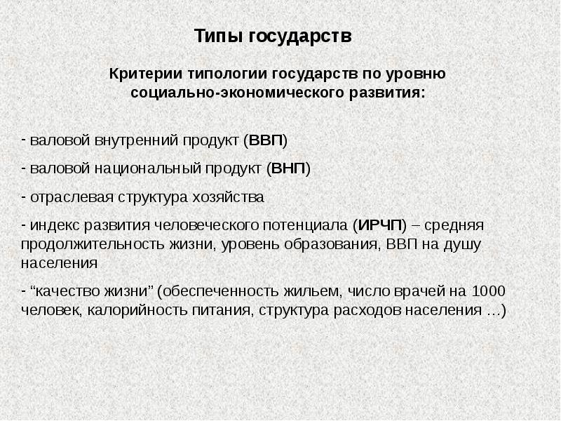 Презентация типы государств