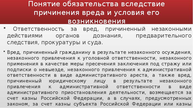 Вред причиненный гражданину в результате. Ответственность за вред причиненный органами дознания. Условия возникновения ответственности за причинение вреда. Схема ответственность за вред причиненный органами дознания. 33. Основания ответственности за причинение вреда..