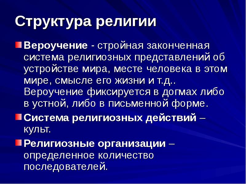 Структура религии