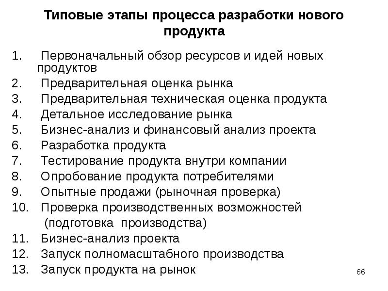 Вывод нового продукта на рынок это проект