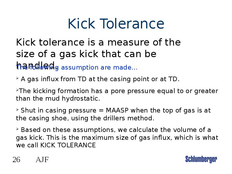 Kick Tolerance Kick Tolerance