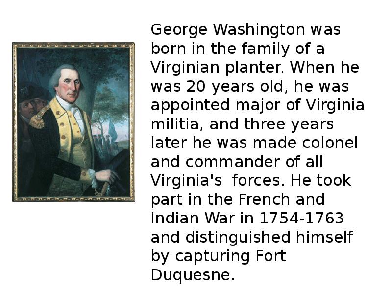 George washington презентация